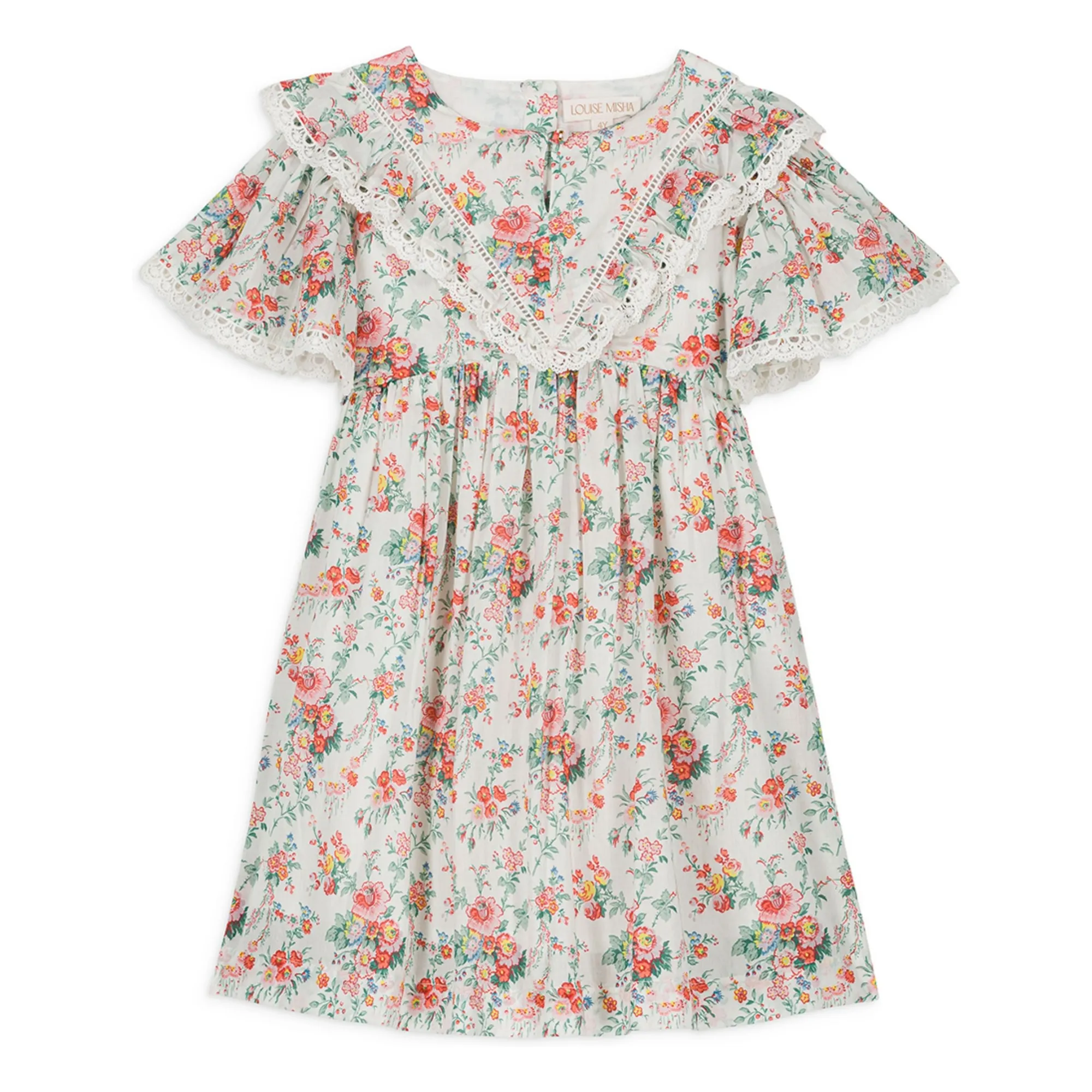Louise Misha Cream Siloe Organic Cotton Dress