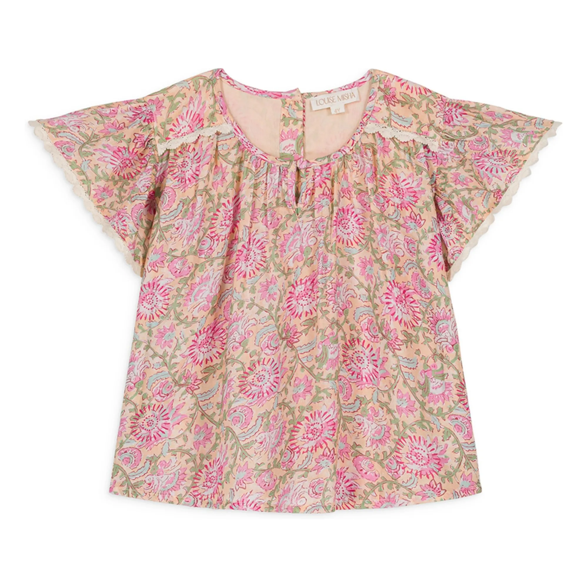 Louise Misha Pink Eliza Organic Cotton Blouse
