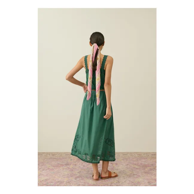 Top de algodón orgánico Kivi - Colección Mujer | Verde