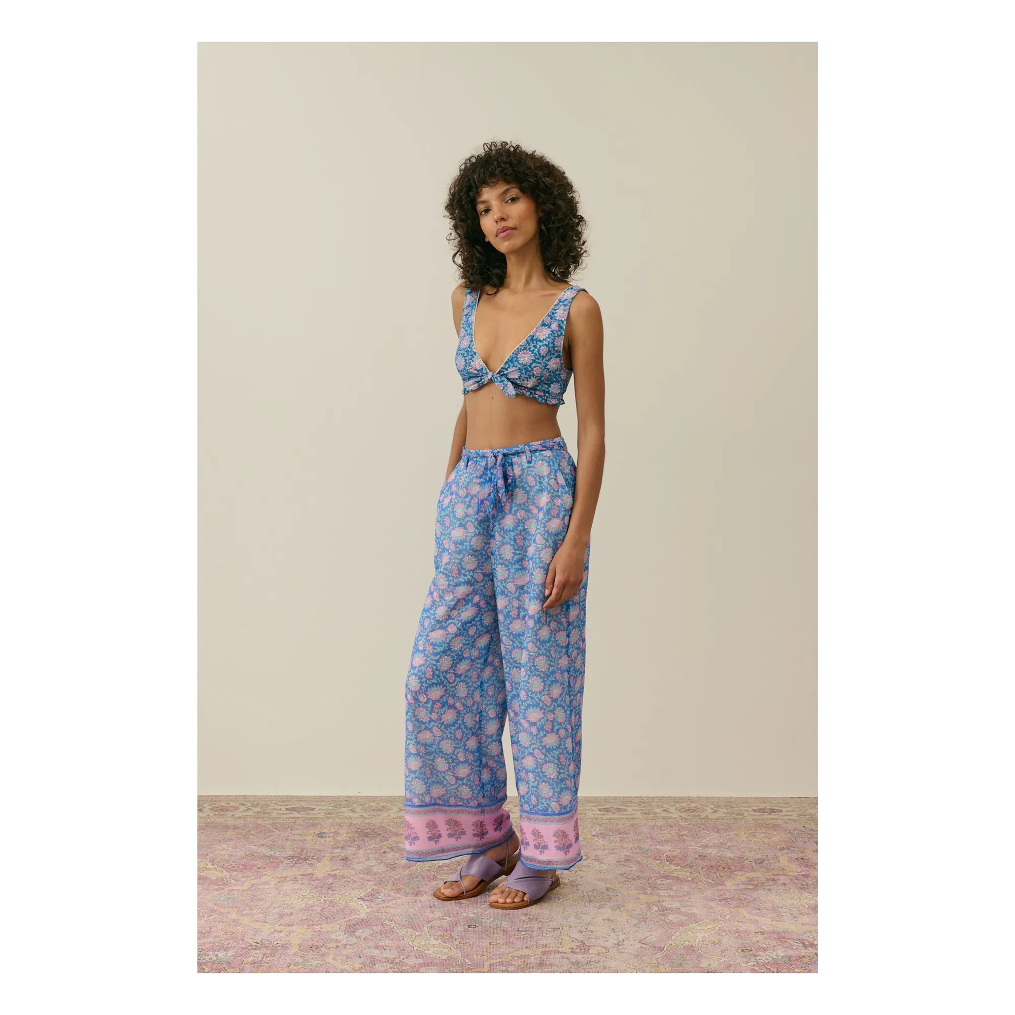 Louise Misha Women's Blue Ohau Recycled Fiber Swimsuit Top - Collection
