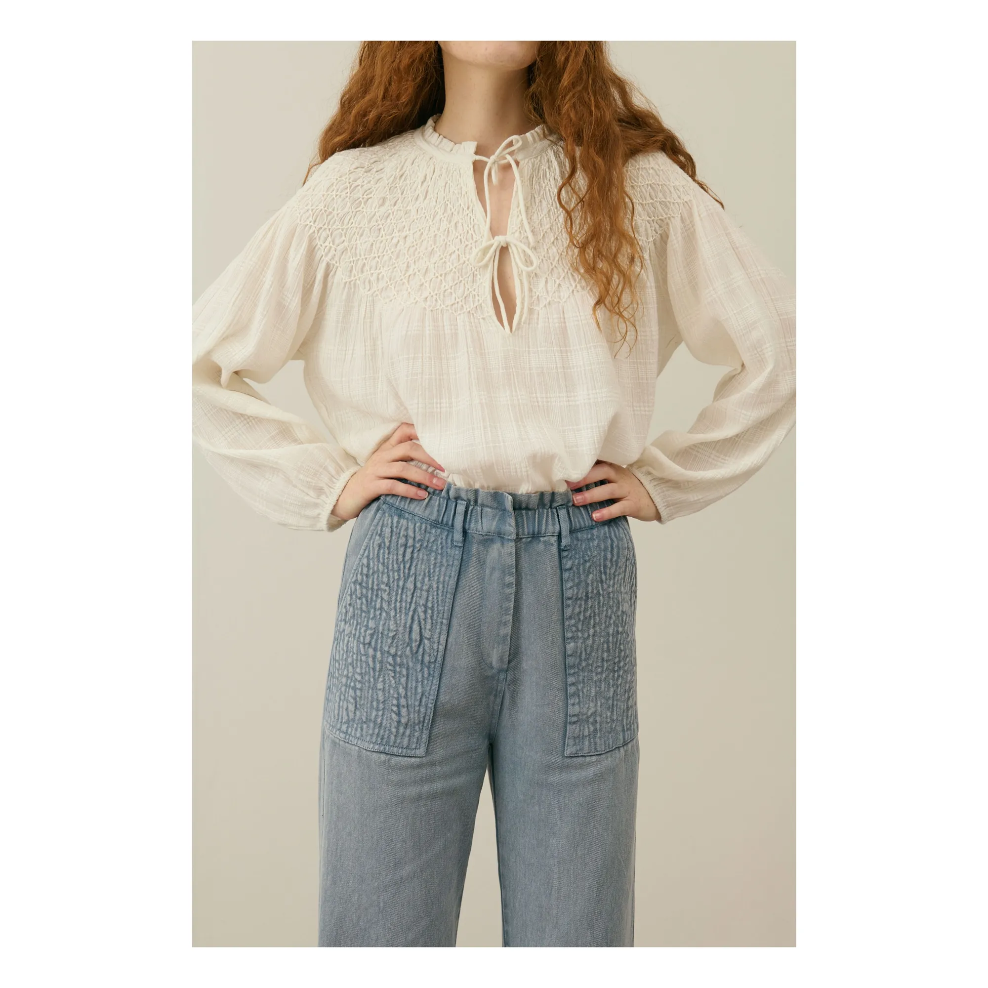 Louise Misha Women's White Nicoletta Blouse - Collection