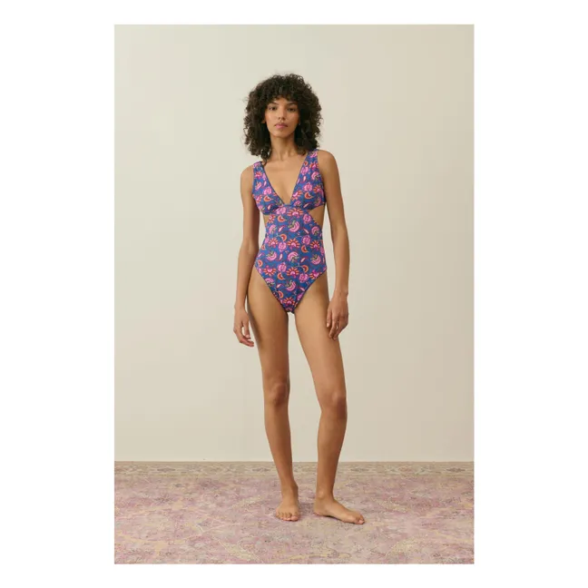 Maillot 1 Pièce Navagio Fibres Recyclées - Collection Femme | Bleu foncé