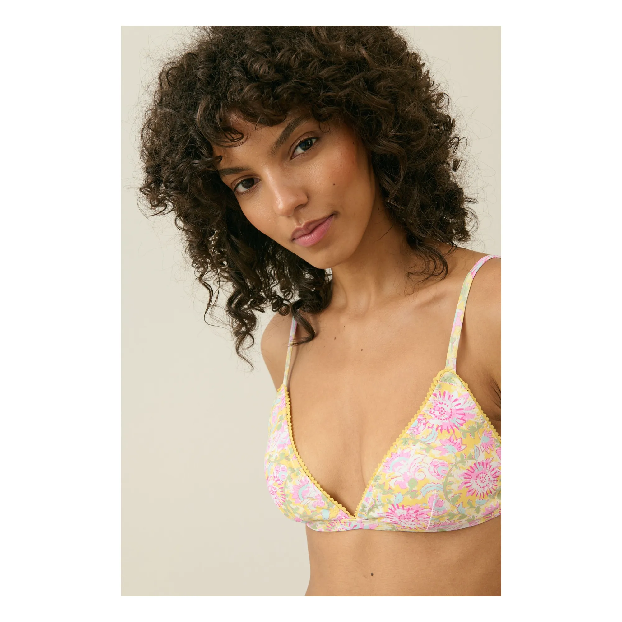 Louise Misha Women's Yellow Vasalia Recycled Fiber Swimsuit Top - Collection