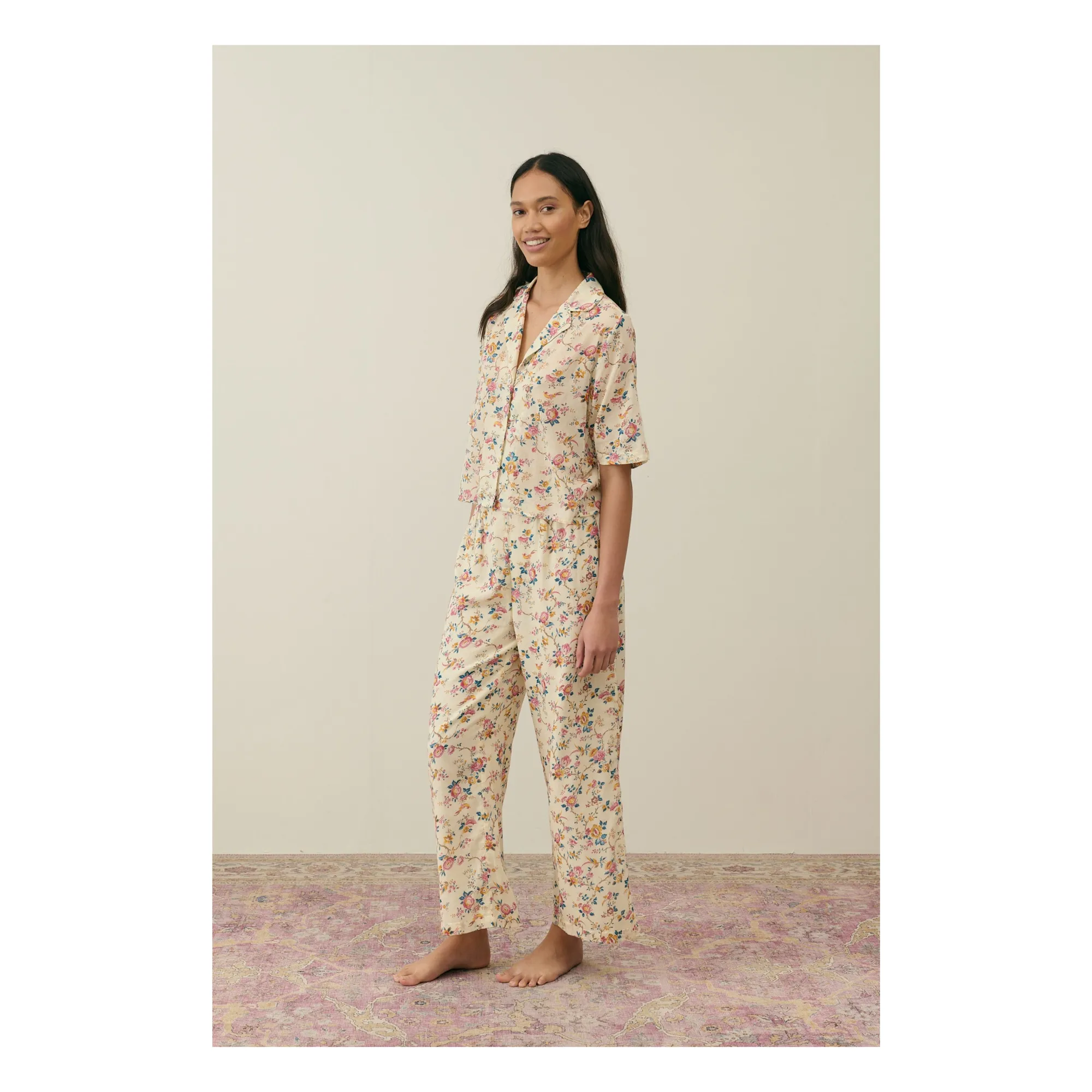Louise Misha Women's Cream Louka Organic Cotton Pyjamas - Collection