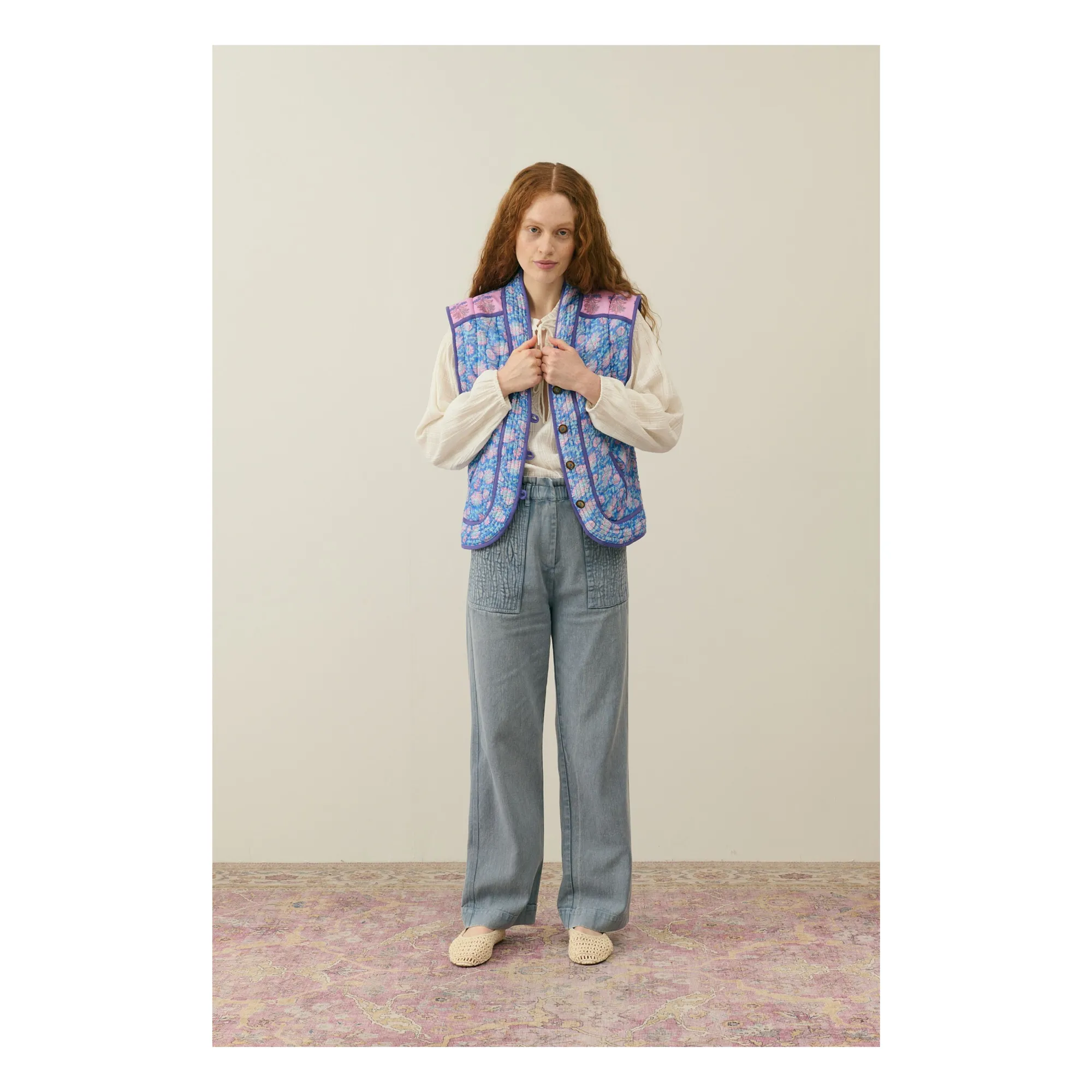 Veste Matelassée Nelina Coton Bio - Collection Femme | Bleu- Image produit n°3
