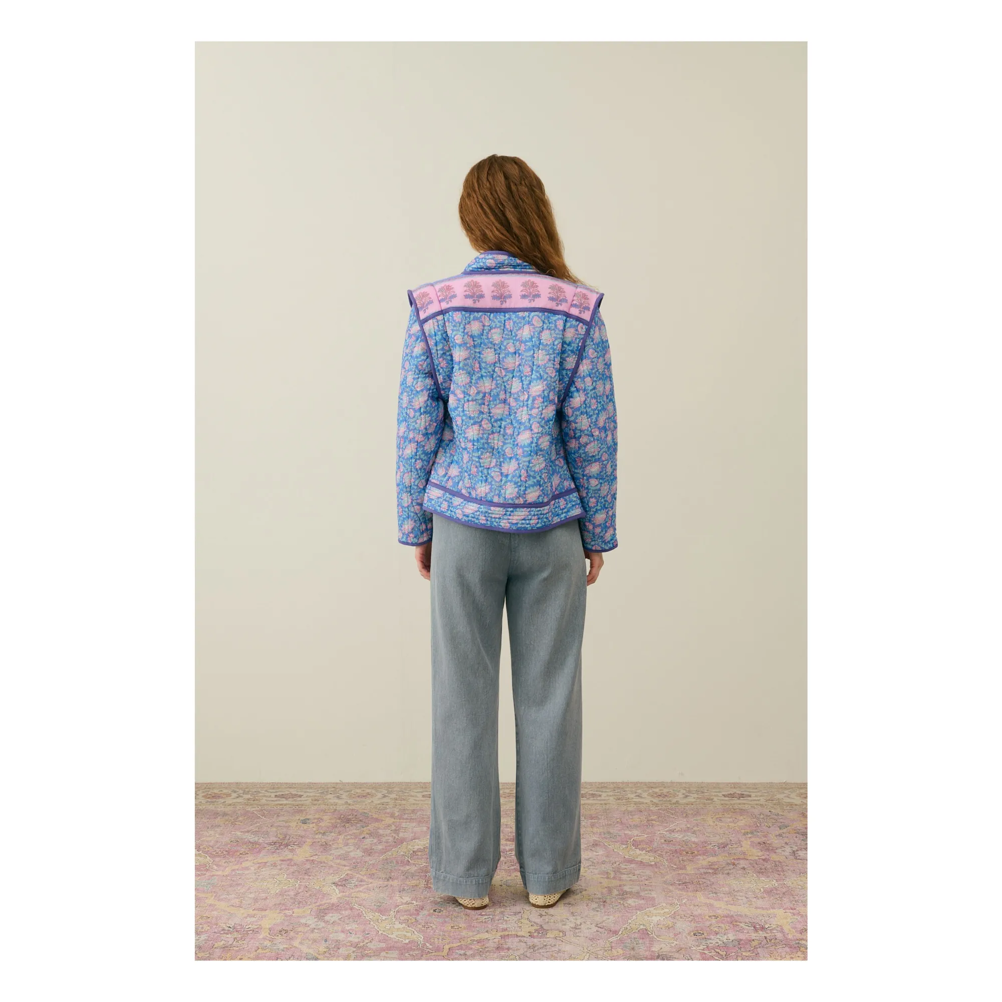 Veste Matelassée Nelina Coton Bio - Collection Femme | Bleu- Image produit n°6