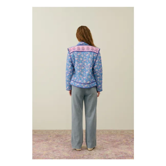 Veste Matelassée Nelina Coton Bio - Collection Femme | Bleu