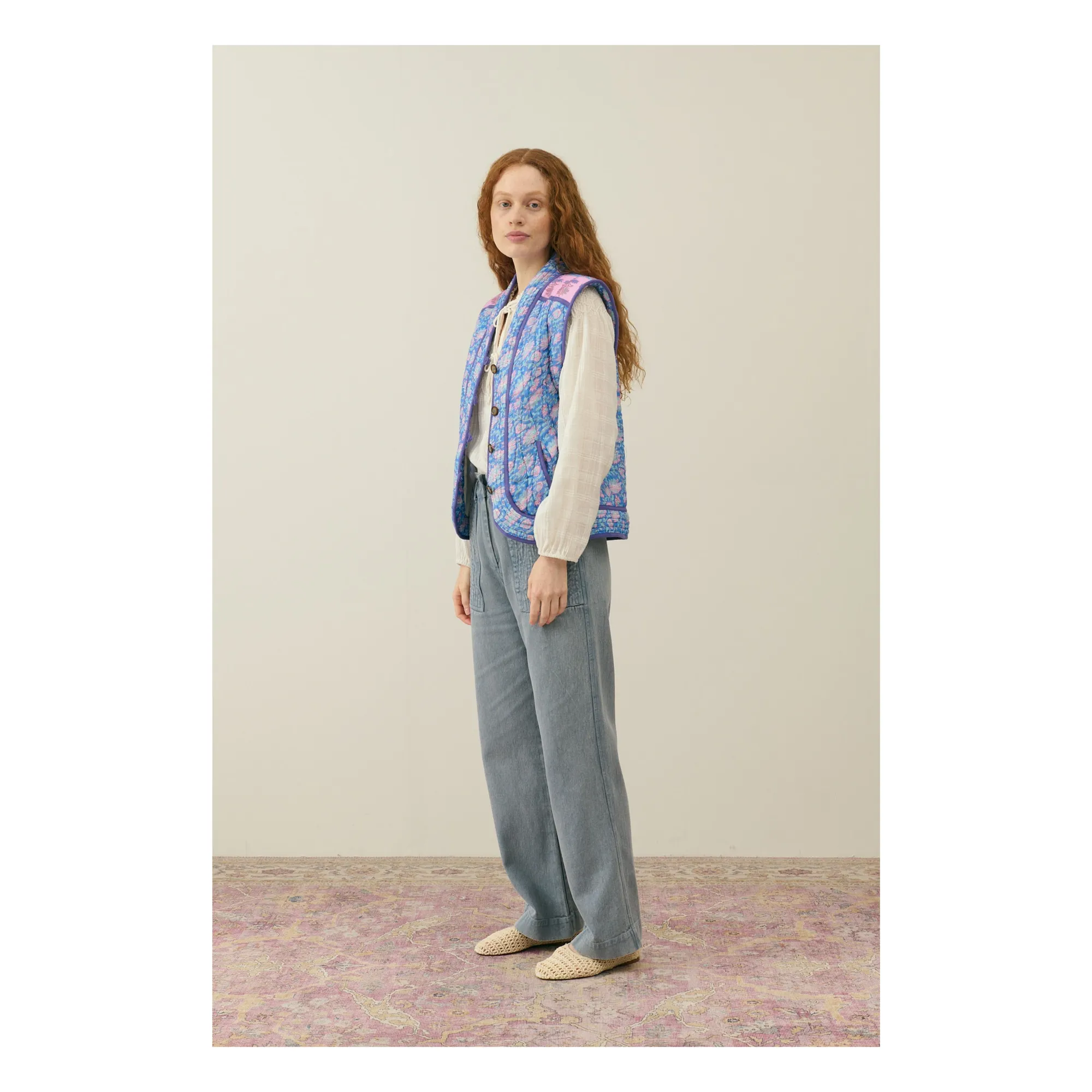 Veste Matelassée Nelina Coton Bio - Collection Femme | Bleu- Image produit n°8