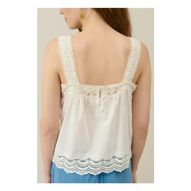 Paradine Top de algodón orgánico - Colección Femenina | Blanco Roto