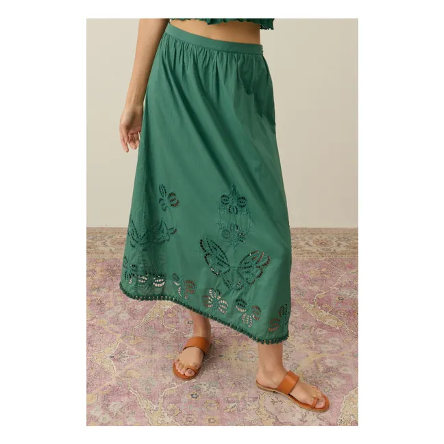 Paola organic cotton skirt - Women's collection | Green