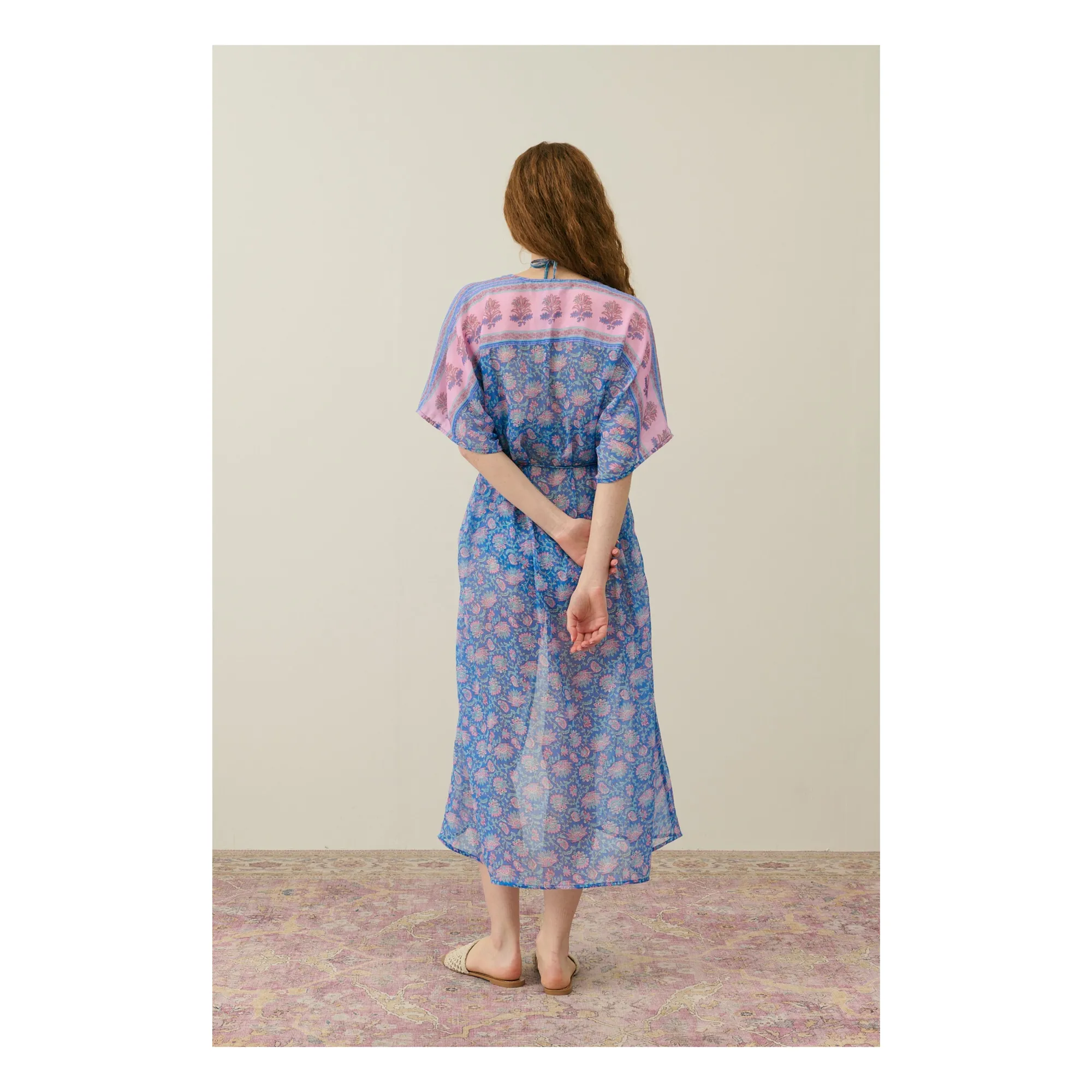 Kimono Chill Coton Bio - Collection Femme | Bleu- Image produit n°2