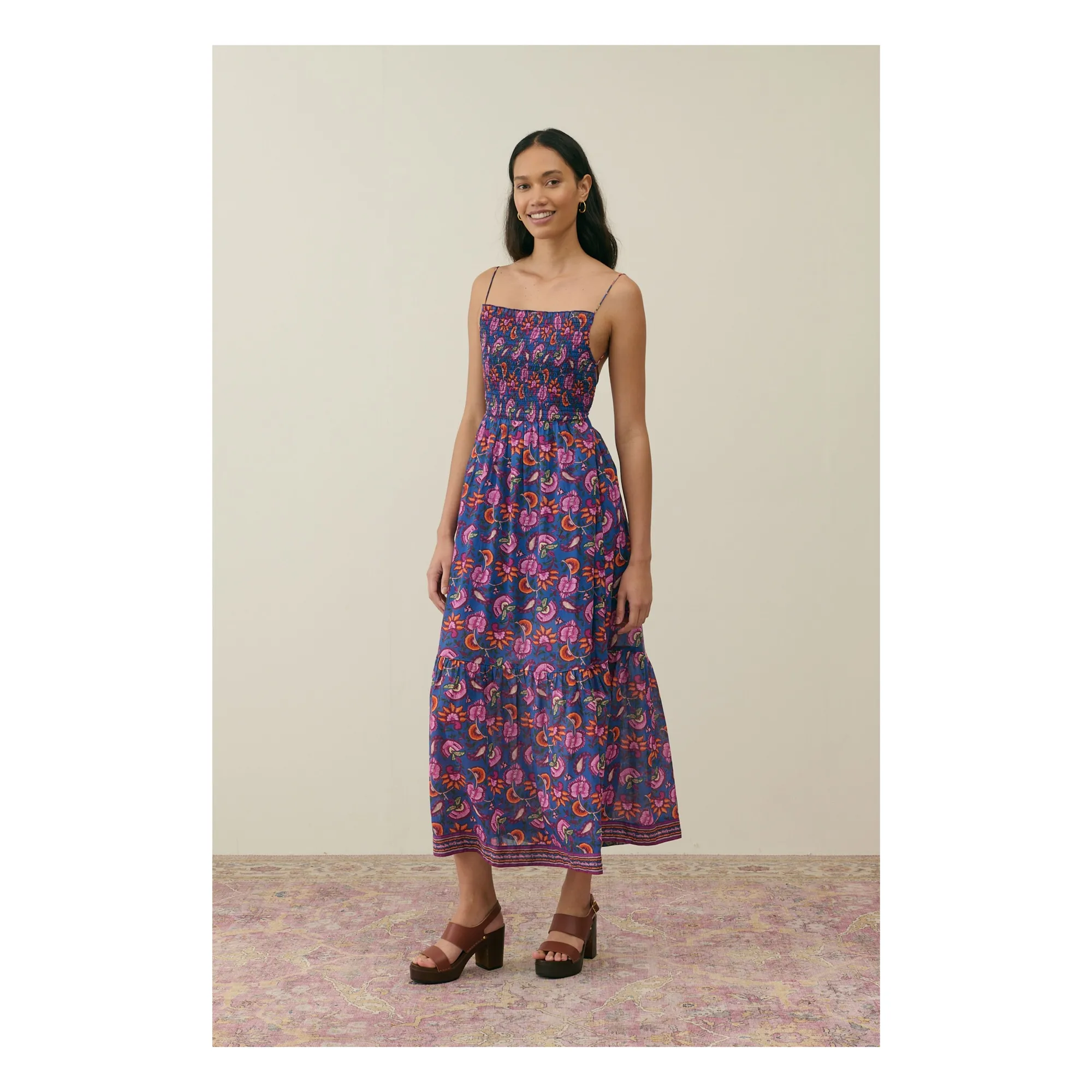 Louise Misha Women's Dark Blue Gisela Organic Cotton Dress - Collection