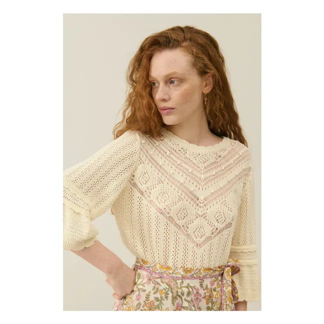 Pullover Croisette - Damenkollektion | Cremefarben