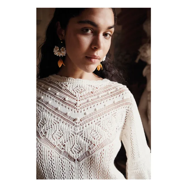 Pullover Croisette - Damenkollektion | Cremefarben