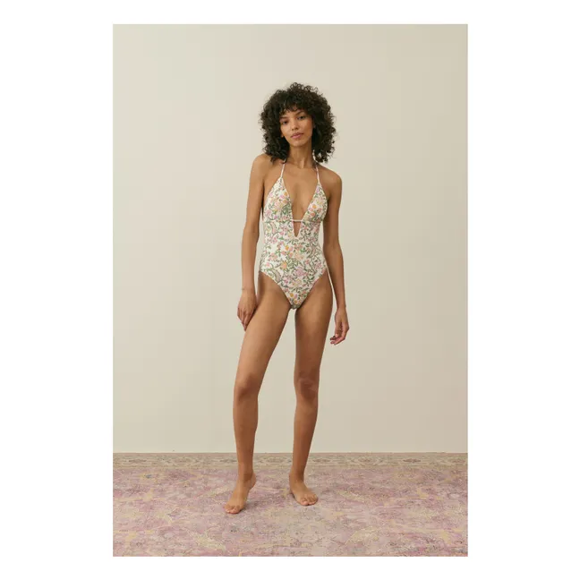 Maillot 1 Pièce Positano Fibres Recyclées - Collection Femme | Crème