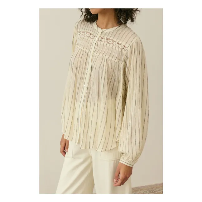 Blouse Jally Rayures - Collection Femme | Blanc