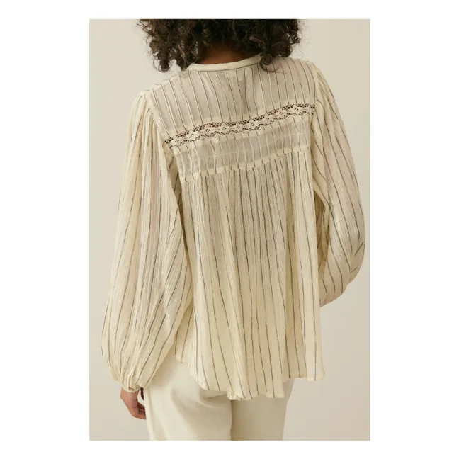 Blouse Jally Rayures - Collection Femme | Blanc