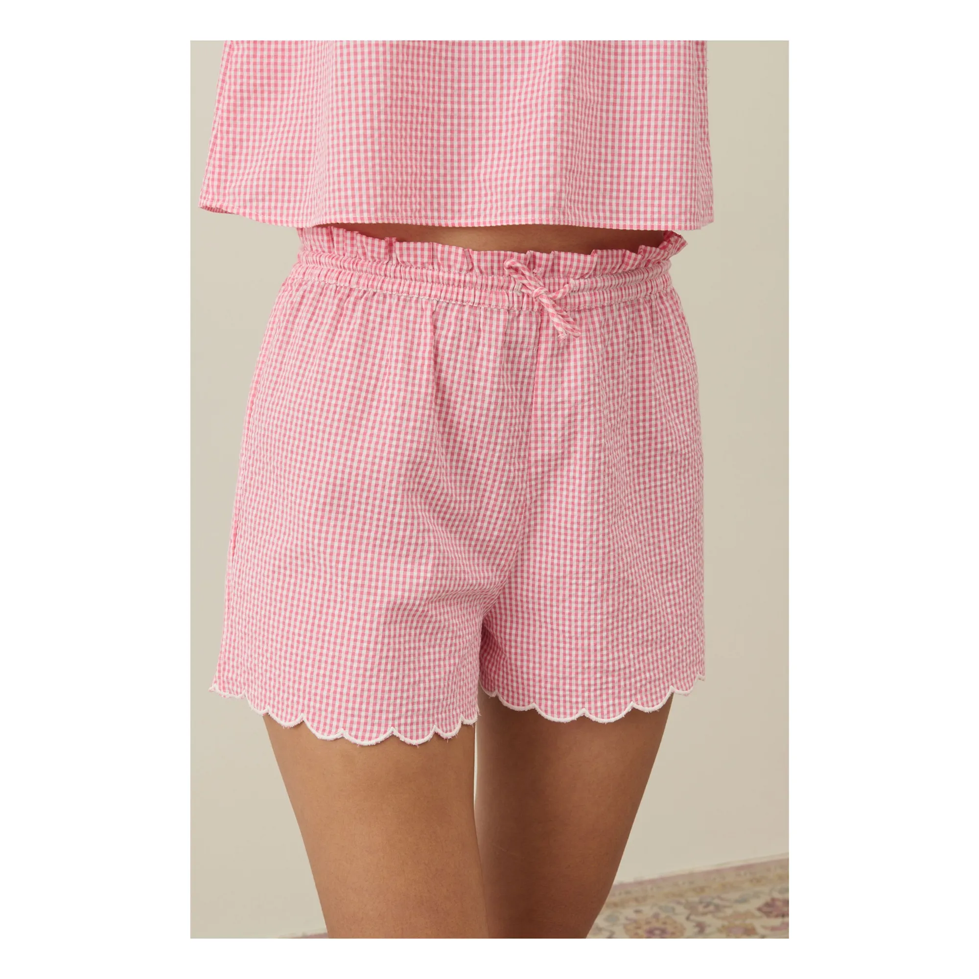 Pyjama Minala Vichy - Collection Femme | Rose- Image produit n°3