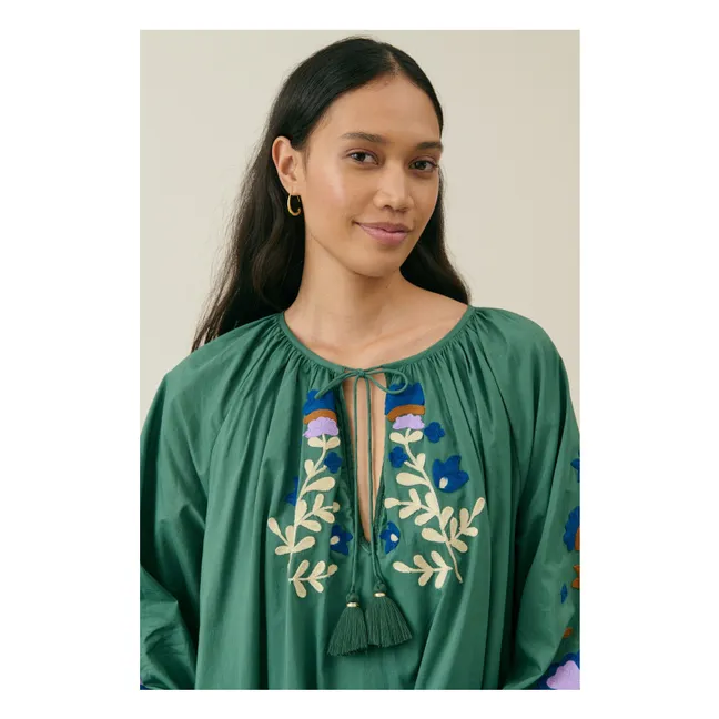 Robe Janice Coton Bio - Collection Femme | Vert