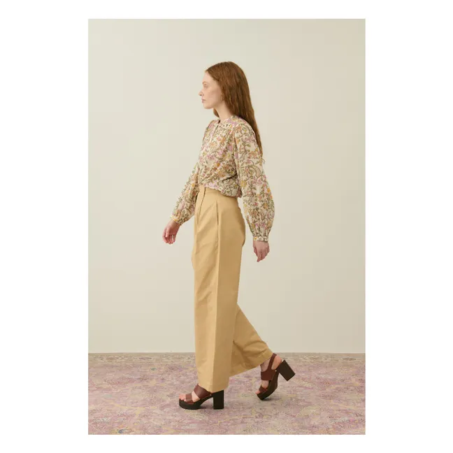 Camicetta in cotone organico Jeanne - Collezione Donna | Crema