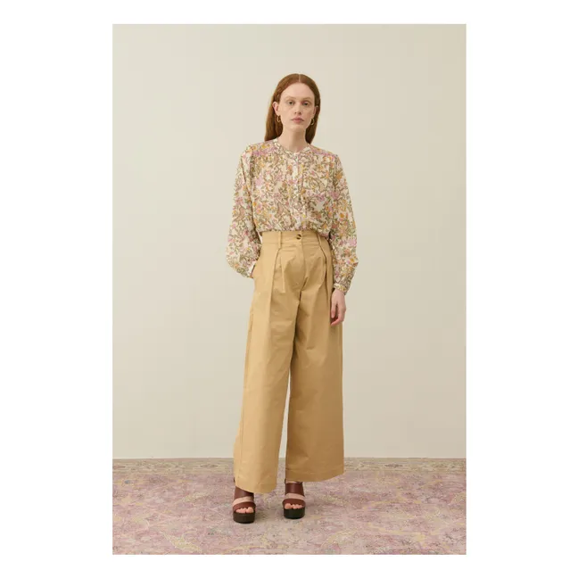 Camicetta in cotone organico Jeanne - Collezione Donna | Crema
