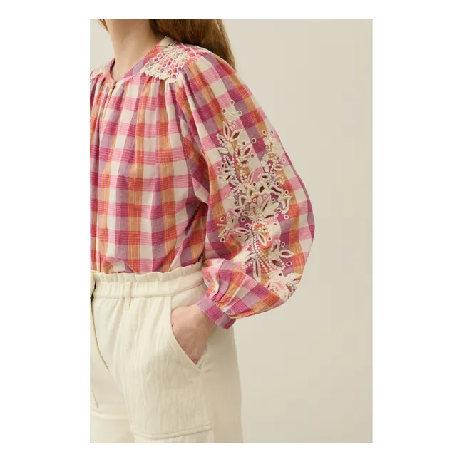 Pantalones Arlovie de algodón orgánico - Colección Mujer | Crema