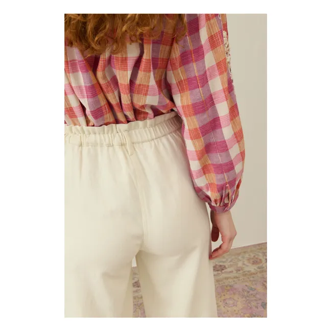 Pantalones Arlovie de algodón orgánico - Colección Mujer | Crema