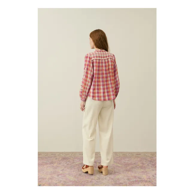 Pantalones Arlovie de algodón orgánico - Colección Mujer | Crema