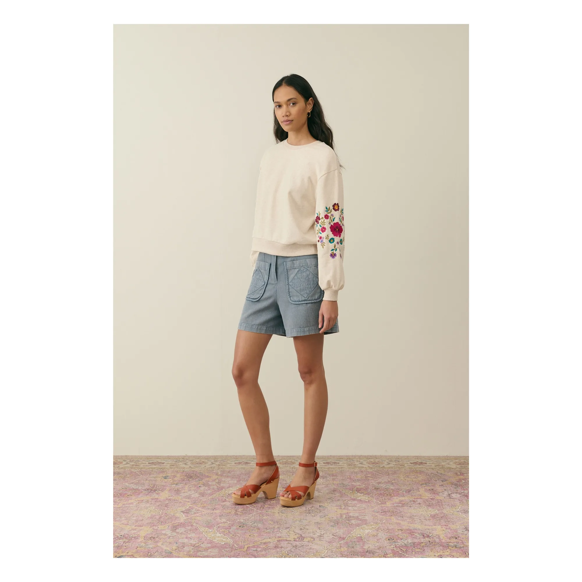 Louise Misha Women's Cream Judith Organic Cotton Sweatshirt - Collection