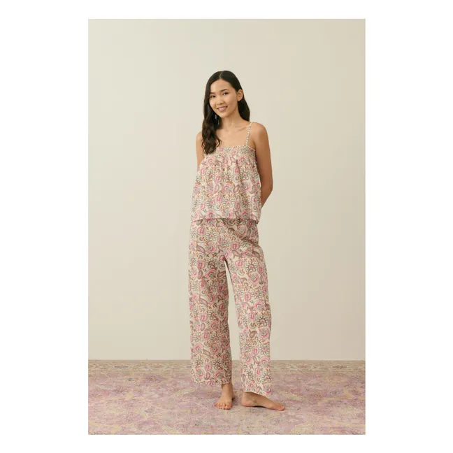 Pijama Minalon de algodón orgánico - Colección Mujer | Crema