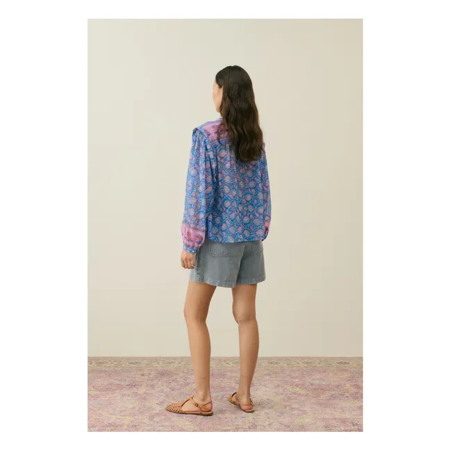 Blouse Jane Coton Bio - Collection Femme | Bleu