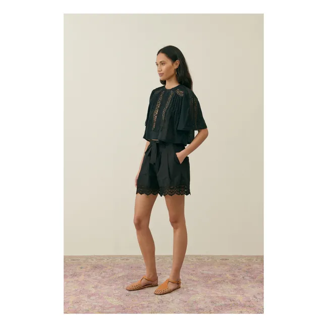 Short Maelys Coton Bio - Collection Femme | Noir