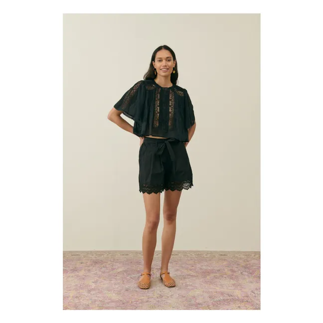 Short Maelys Coton Bio - Collection Femme | Noir