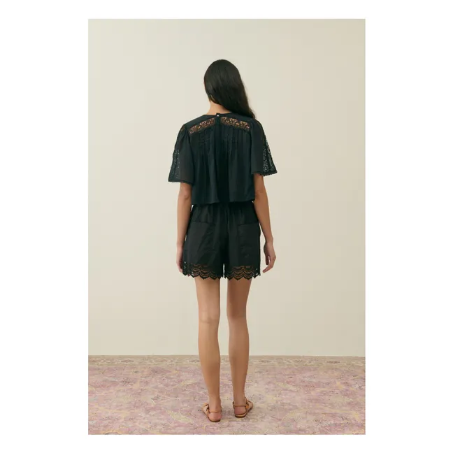 Short Maelys Coton Bio - Collection Femme | Noir