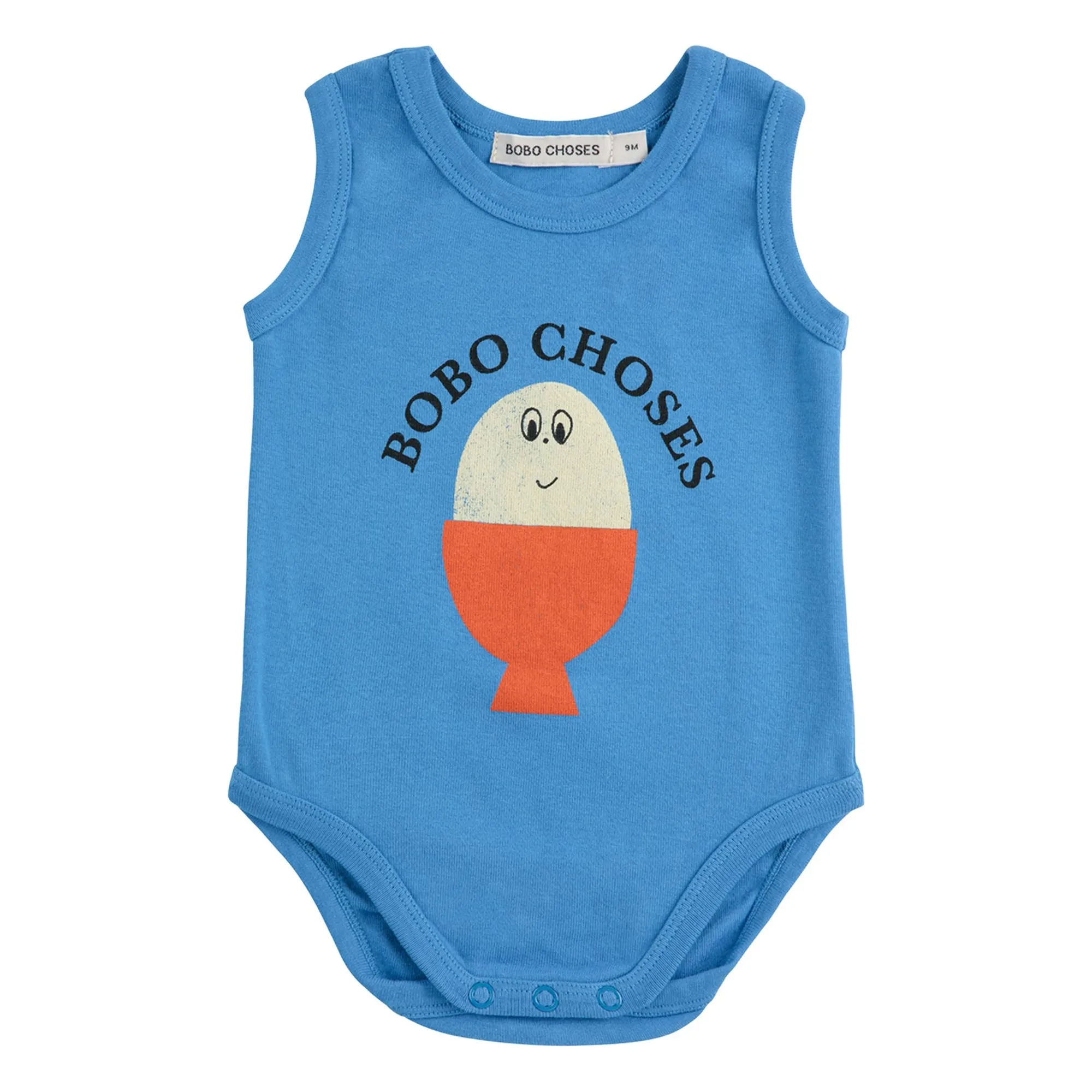 Bobo Choses Blue Bobo Organic Cotton Sleeveless Bodysuit