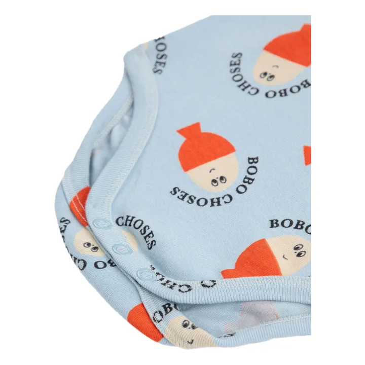 Body Bobo Coton Bio | Bleu ciel- Image produit n°2