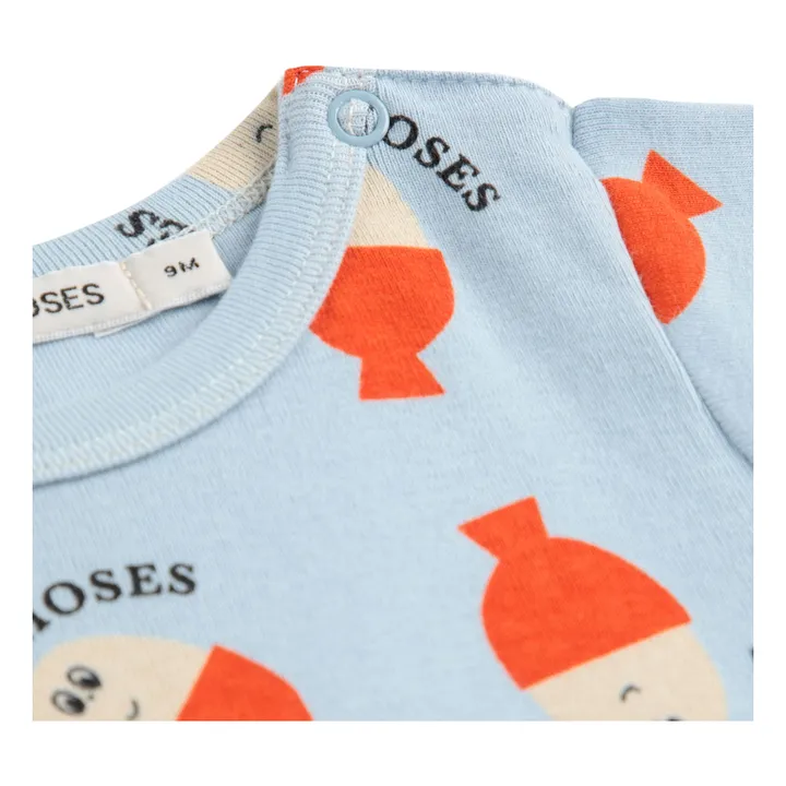 Body Bobo Coton Bio | Bleu ciel- Image produit n°1