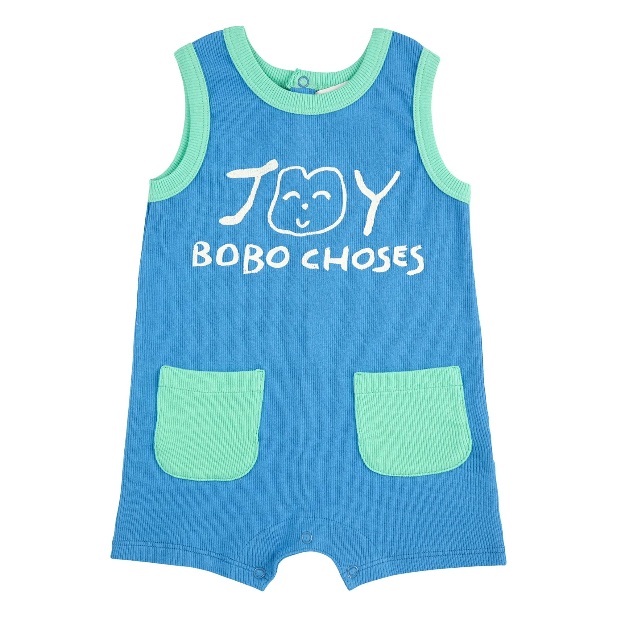 Bobo Choses Blue Joy Organic Cotton Playsuit