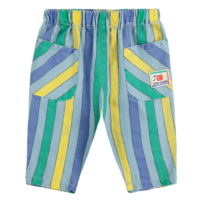Pantalones vaqueros ligeros a rayas | Azul