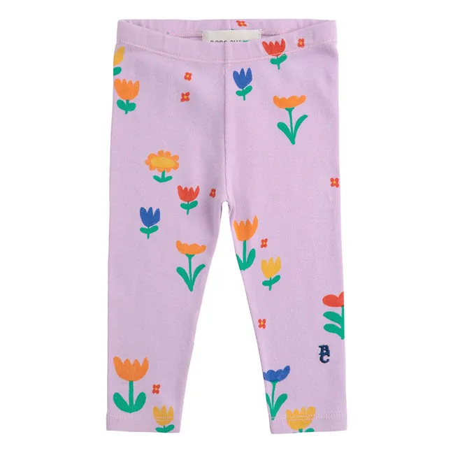 Organic Cotton Flower Legging | Lilac