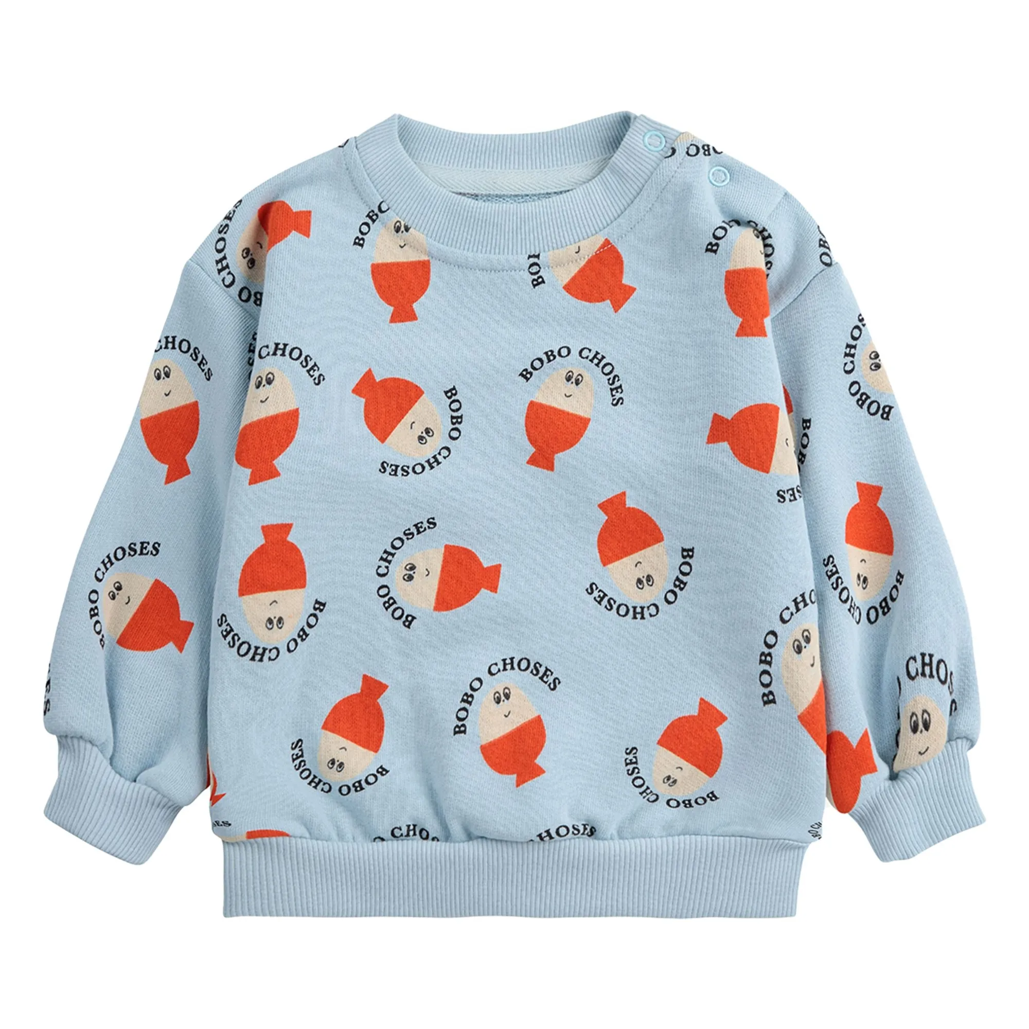 Bobo Choses Light Blue Sweat Bobo Organic Cotton