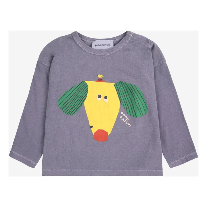 Organic Cotton Dog T-Shirt | Grey- Product image n°0