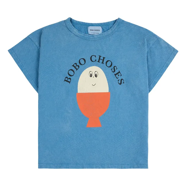 Maglietta Bobo in cotone biologico | Blu