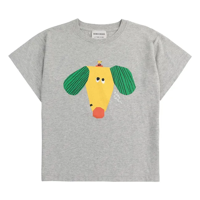 Organic Cotton Dog T-Shirt | Heather grey