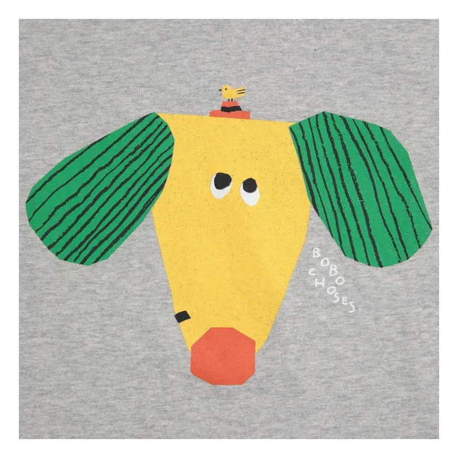 Organic Cotton Dog T-Shirt | Heather grey