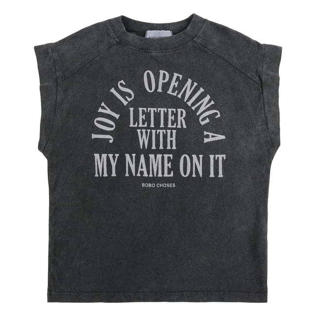 Joy Organic Cotton T-Shirt | Charcoal grey