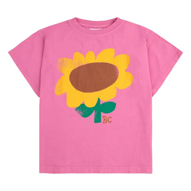 Organic Cotton Flower T-Shirt | Pink