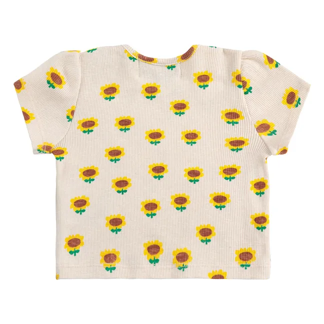 Sonnenblumen-T-Shirt | Seidenfarben