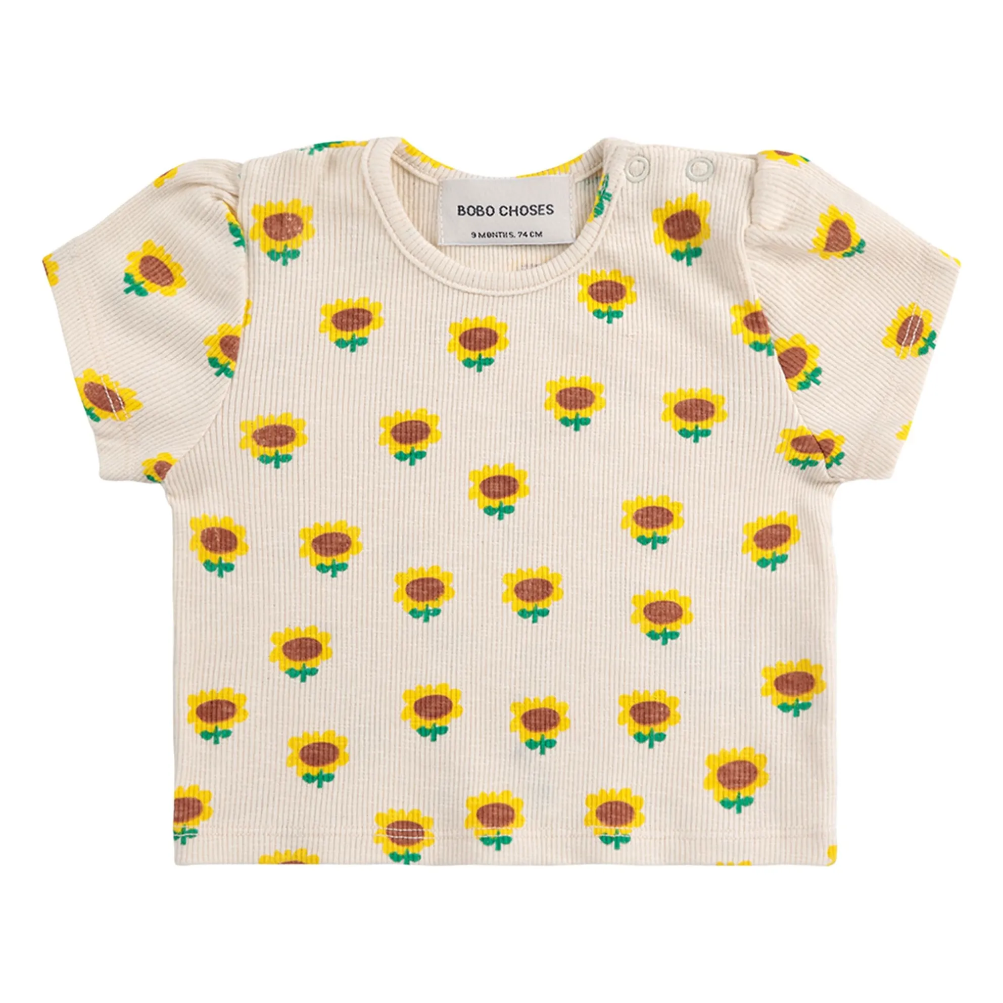Bobo Choses Ecru Sunflower T-Shirt