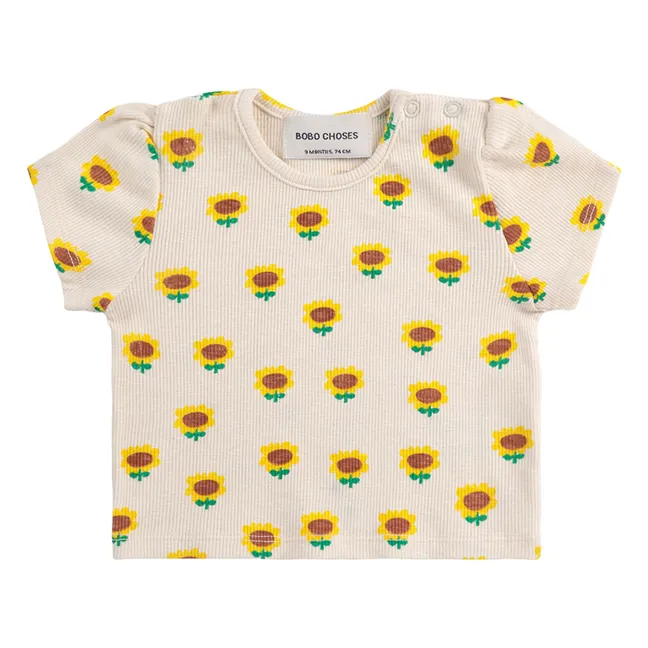 Sonnenblumen-T-Shirt | Seidenfarben